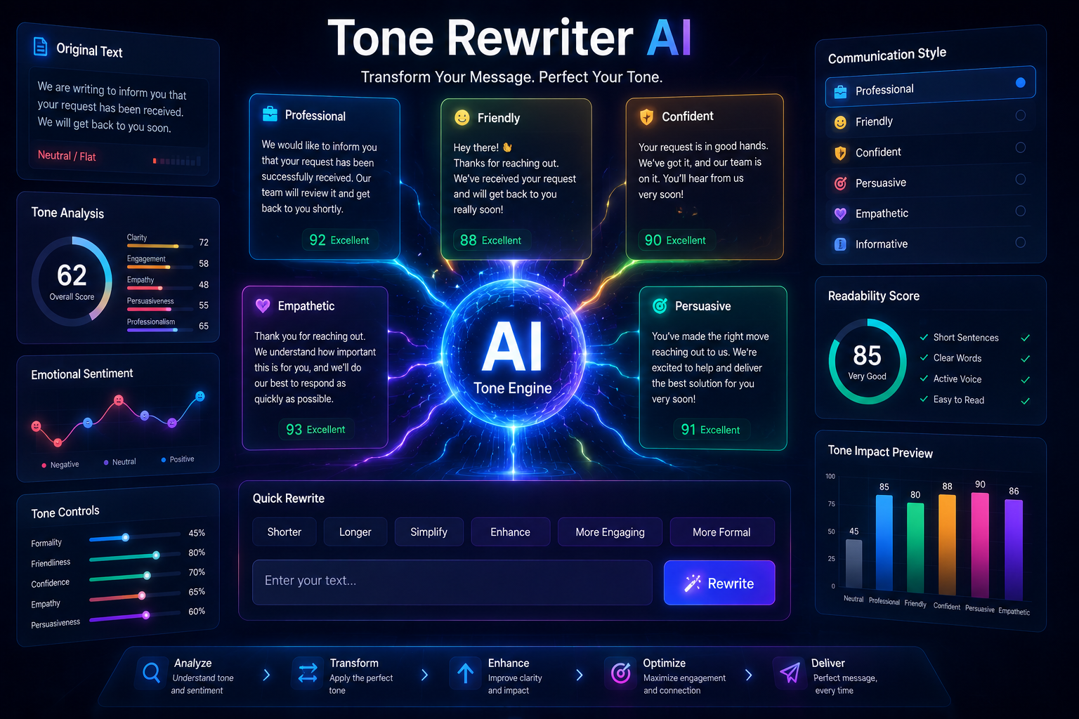 Tone Rewriter AI
